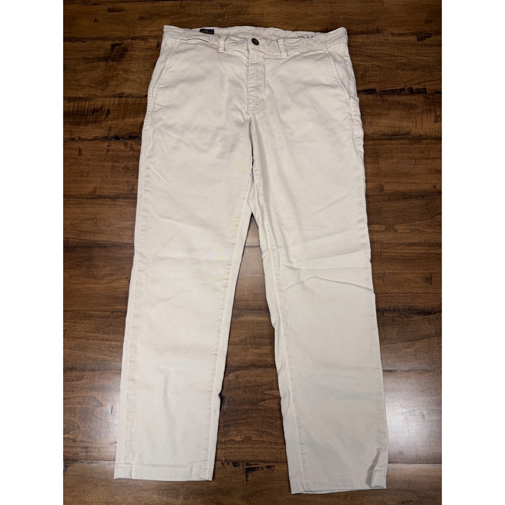 Faherty Brand Mens Coastline Chino Pants Tailored Fit Stone Beige 32x30